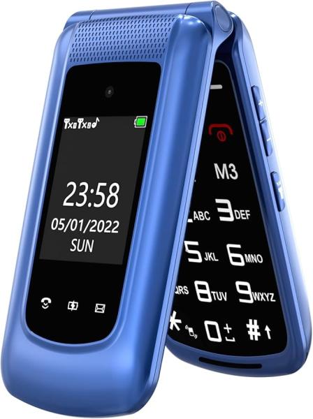 T-Source T203 Dual Display Folding Mobile Phone (BLUE)